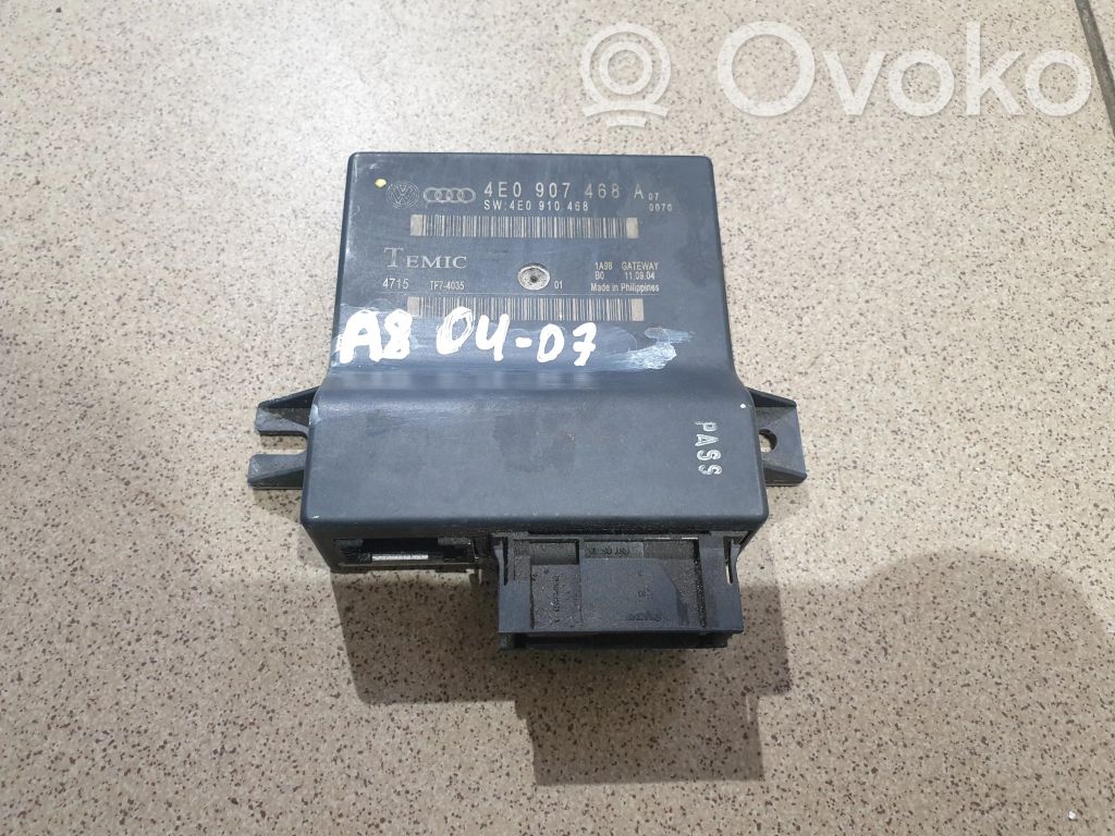 Audi A8 S8 D3 4E Gateway valdymo modulis 