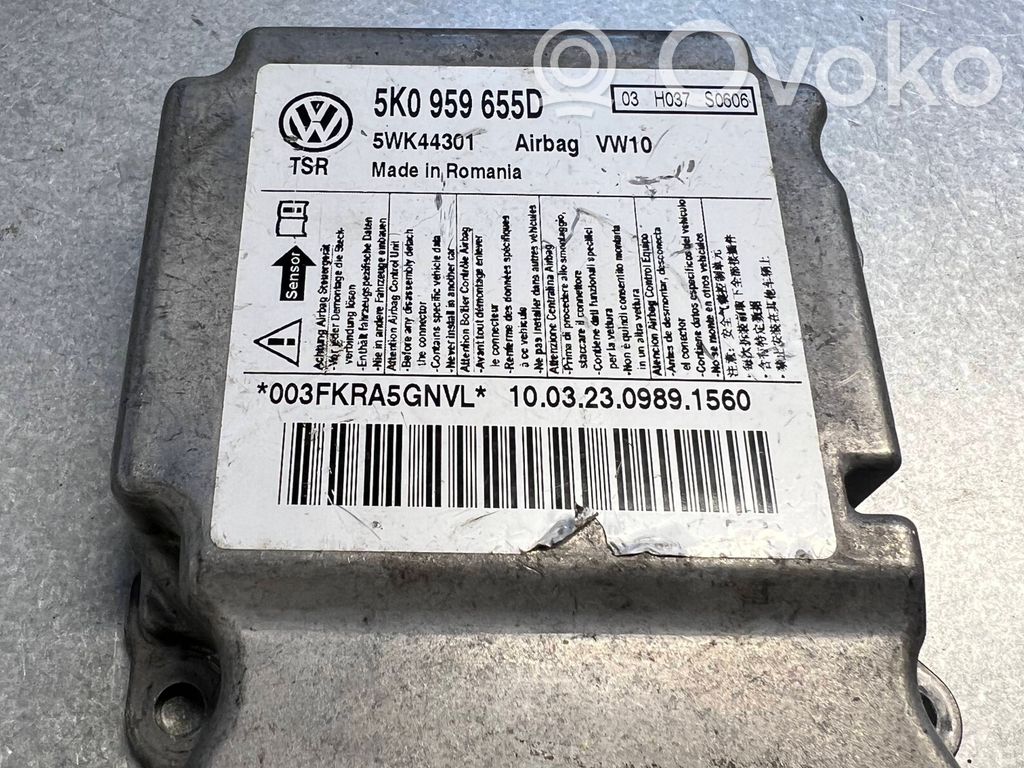 Volkswagen Golf VI Airbag control unit/module 