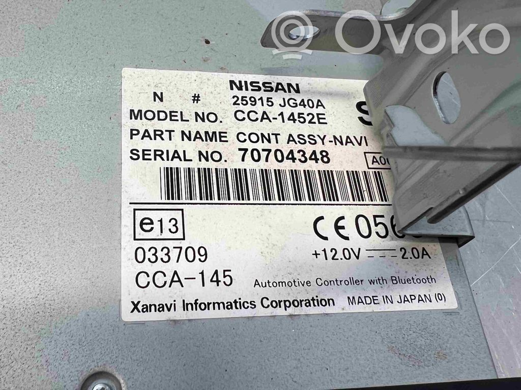 Nissan X-Trail T31 Unidad de control/módulo de bluetooth 