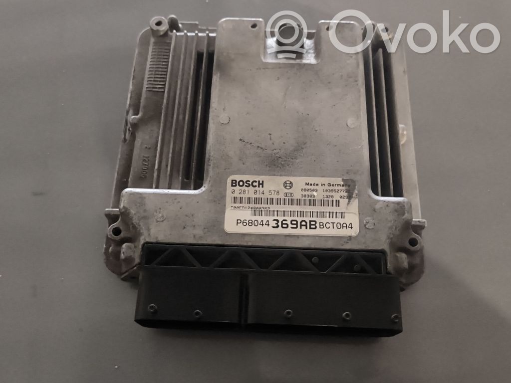 Engine control unit/module   P68044369AB,0281014578,1039S27728
