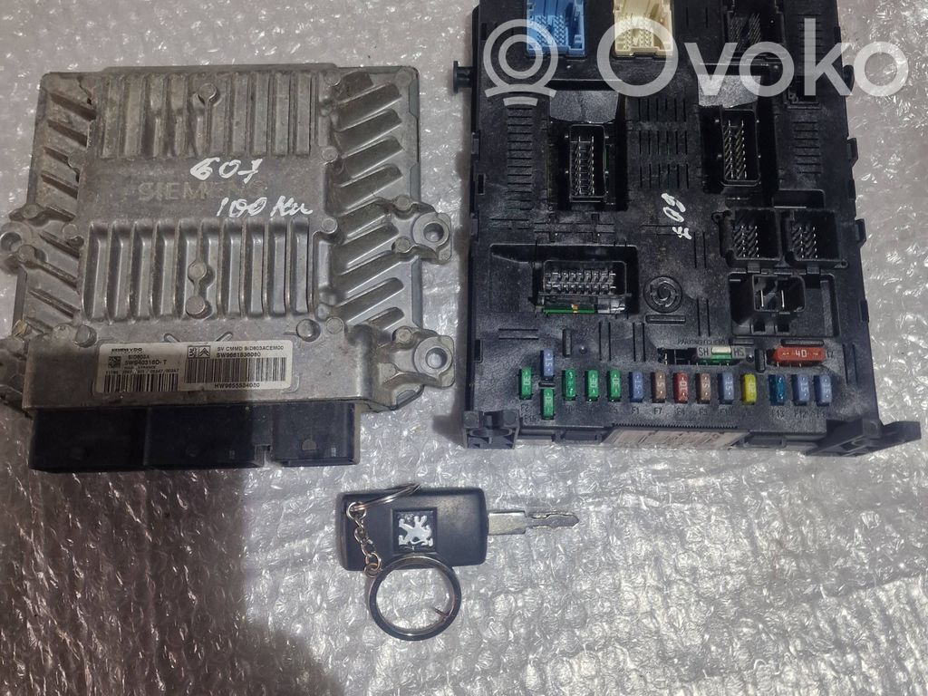 Peugeot 607 Engine ECU kit and lock set 