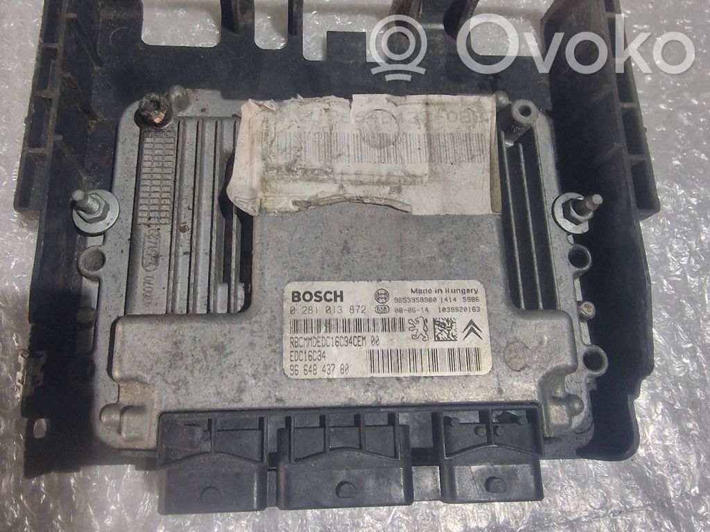Engine control unit/module   0281013872,9653958980,9664843780