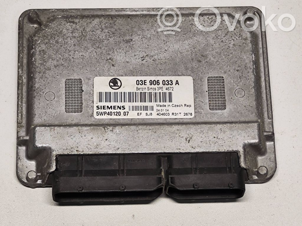 Engine control unit/module   03E906033A,3PE4672,5WP401207