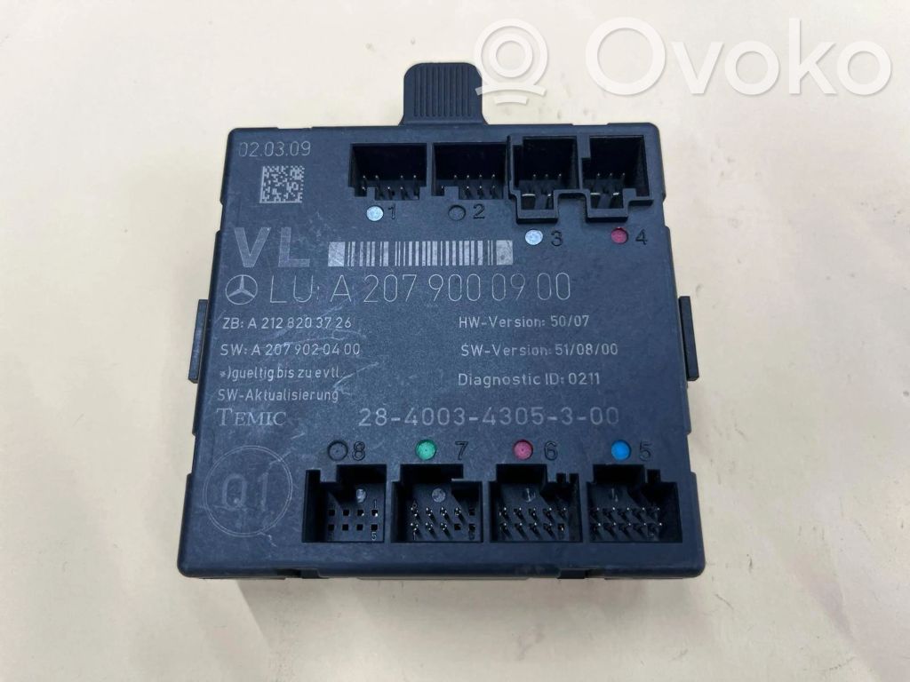 Mercedes-Benz E C207 W207 Unité de commande module de porte 