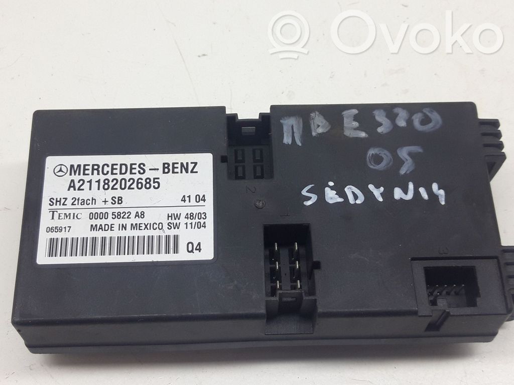Mercedes-Benz E W211 Module de commande de siège 