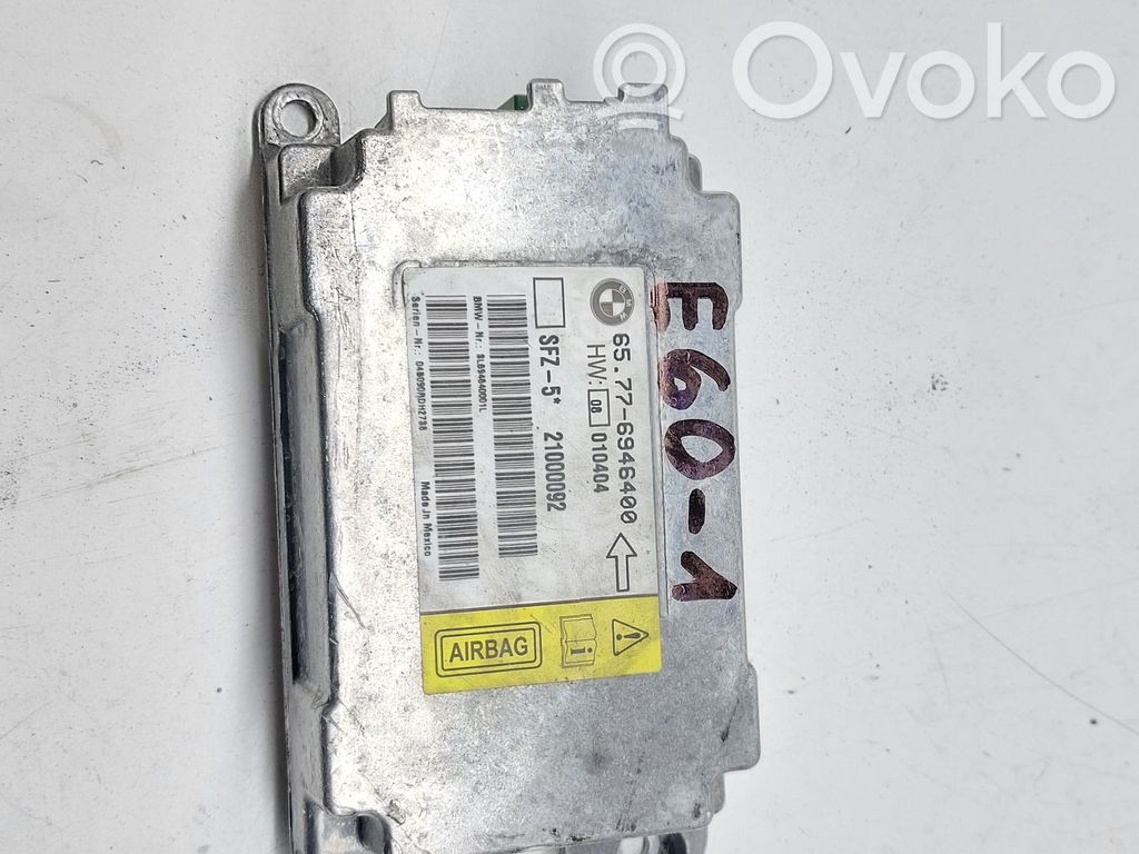 BMW 5 E60 E61 Unidad de control/módulo del Airbag 