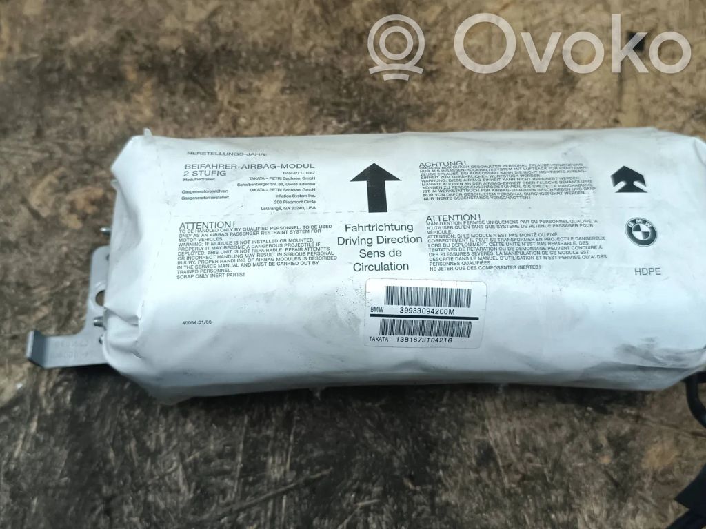 BMW 3 E46 Passenger airbag 