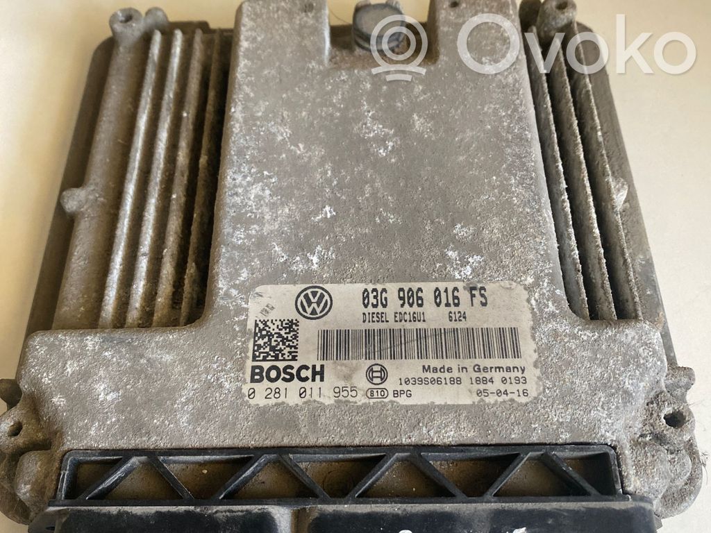 Engine control unit/module   03G906016FS,0281011955,1039S06188