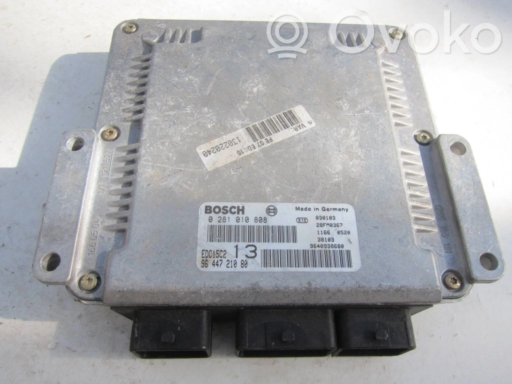 Engine control unit/module   0281010808,9644721080,9640938680