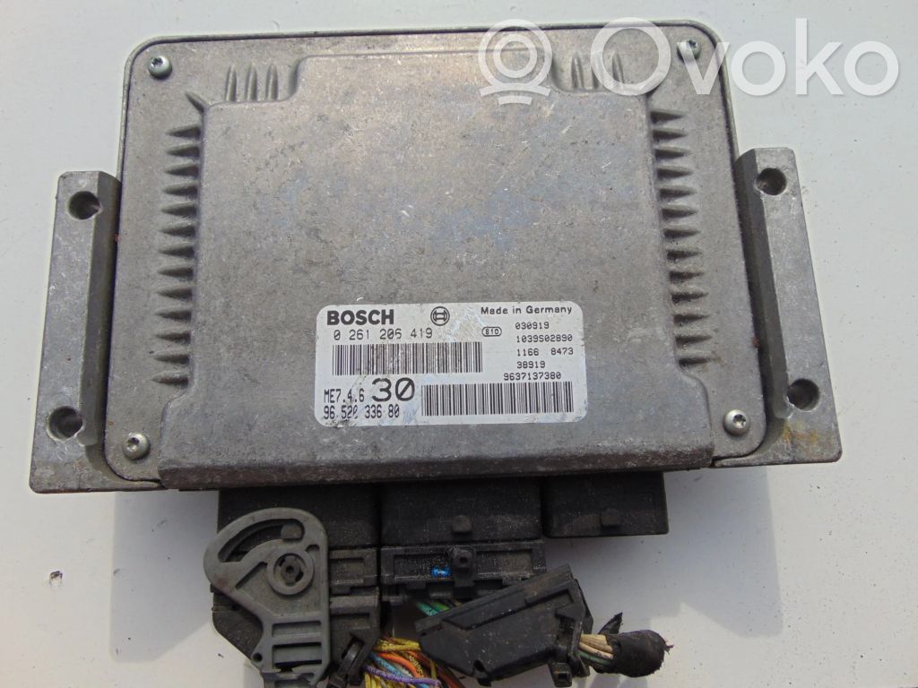 Unidad de control/módulo del motor   9652033680,0261206419