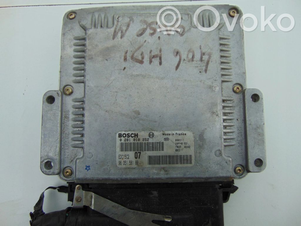 Engine control unit/module   9635158180,0281010252
