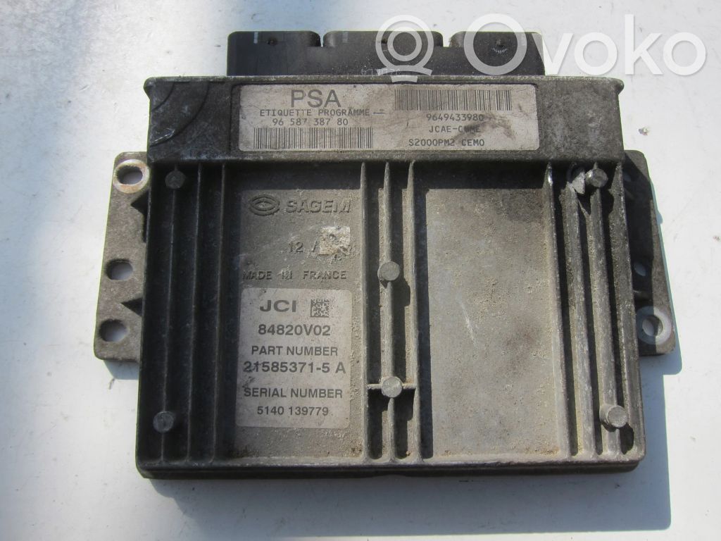 Citroen C3 Engine control unit/module 