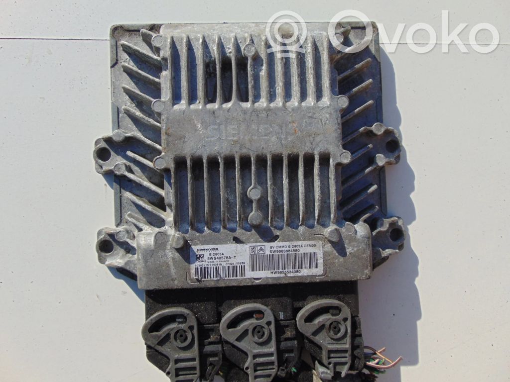 Engine control unit/module   9663884580,5WS40578A
